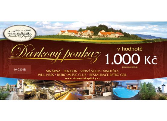 Vinařství U Kapličky - poukaz v hodnotě 1000 Kč